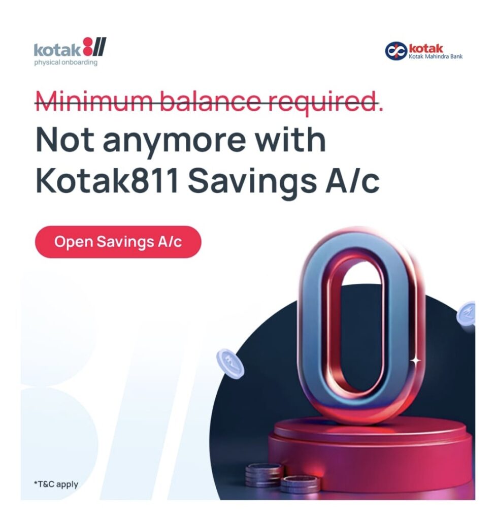 Kotak Mahindra Bank 0 Balance Account Opening